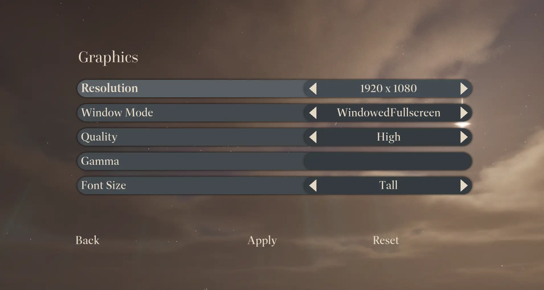 Menu Display